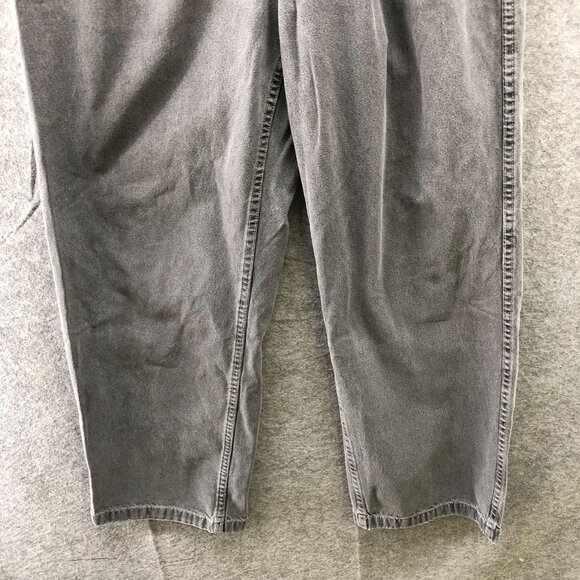 Gu (Uniqlo) Baggy Curved Jeans Mens M Gray Drawstring Pleated Front - Picture 4 of 12